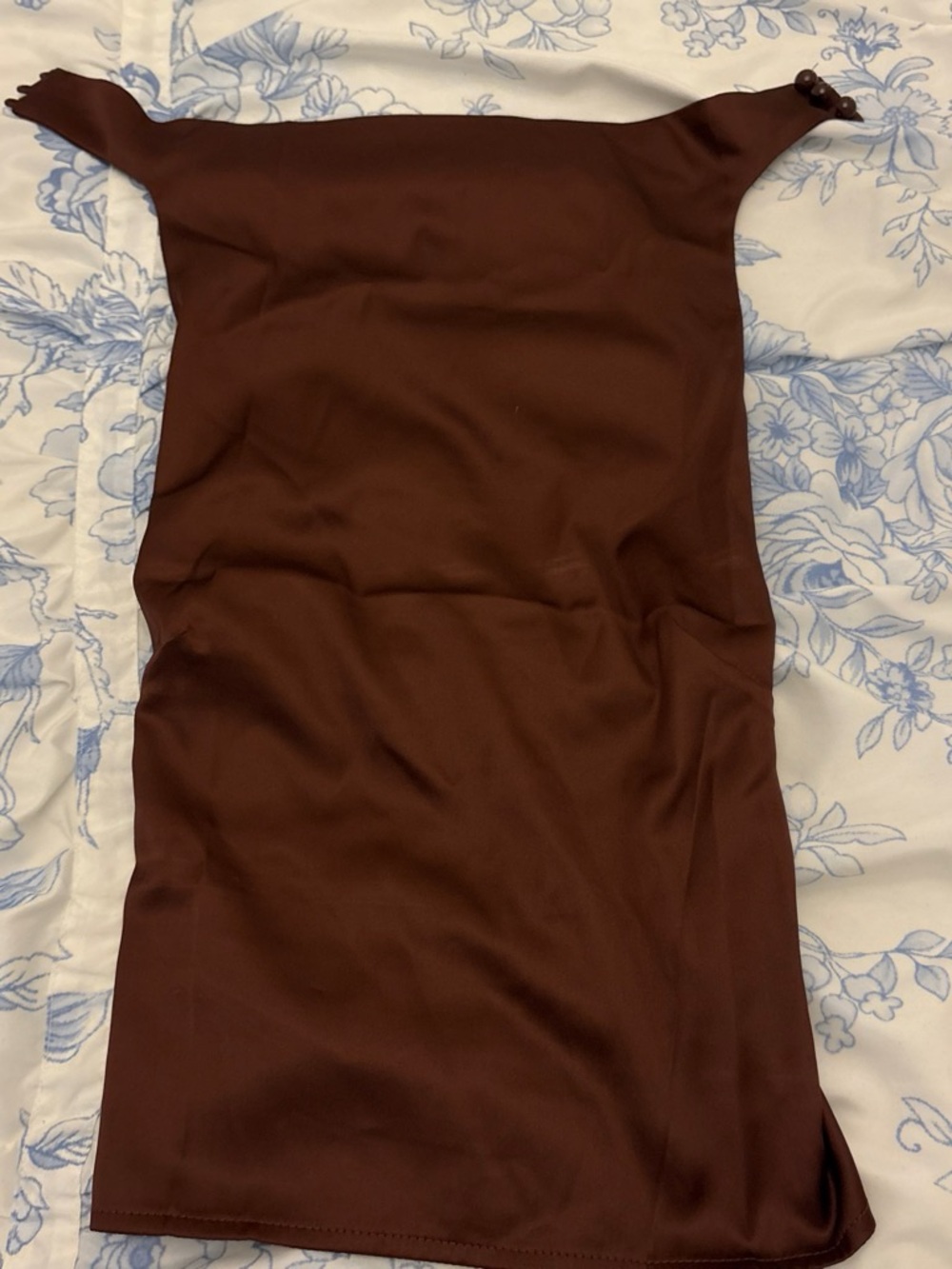 Simple Chocolate Brown Strapless top